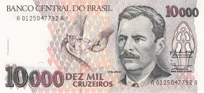 10000 Cruzeiros 1990